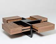 Black and Walnut Coffee table VG Macai