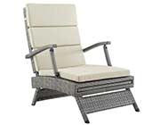 Outdoor Lounge Chaise Wicker Rattan Turqouise MW Envision