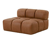 Brown Leather Modular Sofa VG Bennet