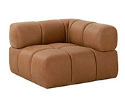 Brown Leather Modular Sofa VG Bennet