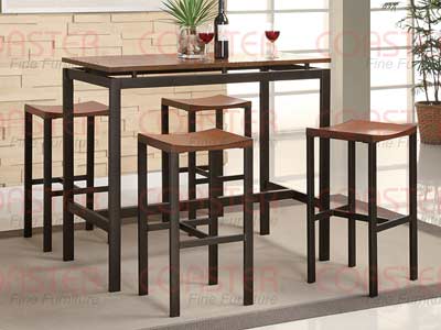 Atlas Counter Height Dining Set, Light Oak Finish