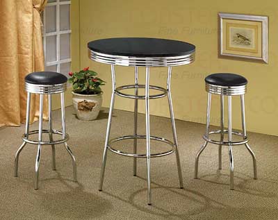 Comfort and Style Retro Black Barstool