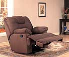 Comfortable Chocolate Microfiber Recliner