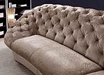 Leon Fabric Sectional Sofa, Chair and Round Ottoman