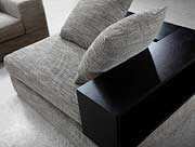 Brown Fabric Sectional with Ottoman VG39