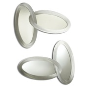 Connections Oval Wall Mirror-Aluminum