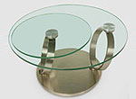 Modern glass coffe table with swivel tops