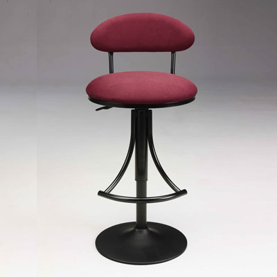 Red upholstered bar stool CR102
