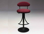 Red upholstered bar stool CR102