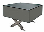Modern glossy gray coffee table CR1074