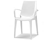 Modern Stackable Chair White EStyle 704