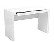 Modern High Gloss Lacquer Office Desk EStyle 25 in White