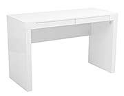 Modern High Gloss Lacquer Office Desk EStyle 25 in White