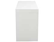 Modern High Gloss Lacquer Office Desk EStyle 25 in White