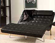 Modern Leather Lounge Chair EStyle 804 in Black