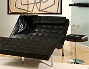 Modern Leather Lounge Chair EStyle 804 in Black