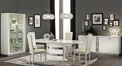 Modern White Dining Collection EF Rica