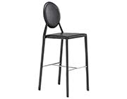 Modern Leatherette Bar Chair Z065 in Black