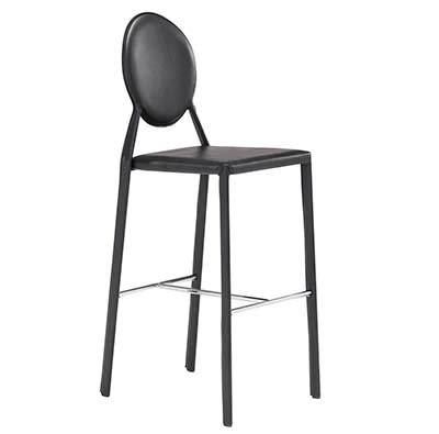 Modern Leatherette Bar Chair Z065 in Black