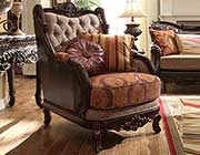 Traditional Chenille Fabric Chair HD 1363