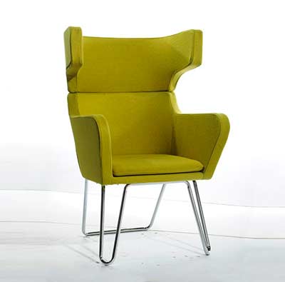 Modern Green Fabric Lounge Chair VG185G