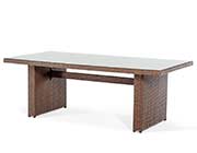 Outdoor dining set Tan Rattan VG497
