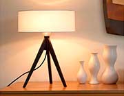 Table Lamp with White Linen NL736