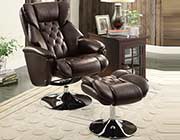 Swivel Brown Recliner Chair HE548