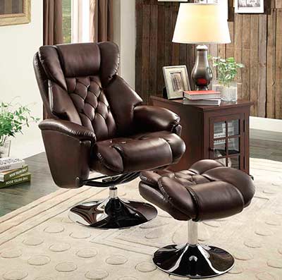 Swivel Brown Recliner Chair HE548