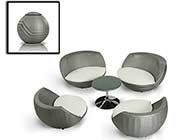 Modern Silver Patio set VG654