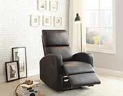 Dark Brown Eco Leather Recliner HE404