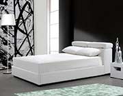 White Eco Leather Bedroom with storage VG19