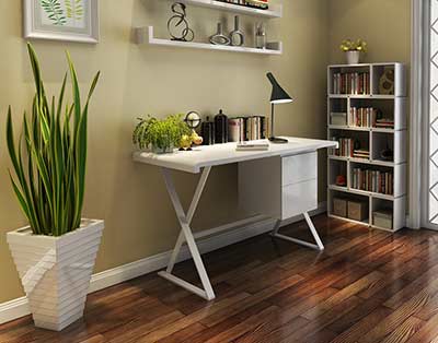 Modern White lacquer Office desk SJ118