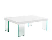 Contemporary Coffee table with Glass legs Carlo