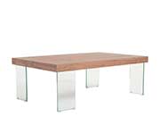 Contemporary Coffee table with Glass legs Carlo