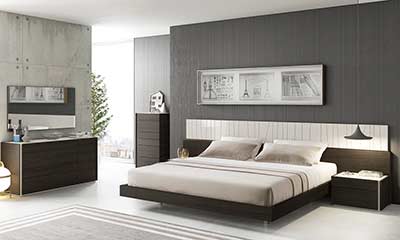 Contemporary Wenge Bed with Led light SJ Paola