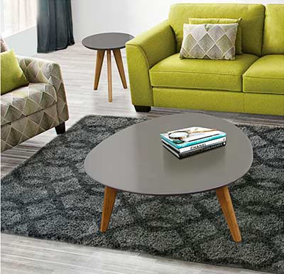 High gloss grey coffee table