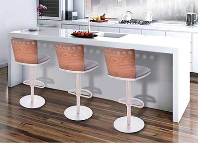 Walnut bar stool ArL Benett