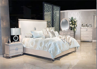 Glimmering Heights Upholstered Bed by AICO