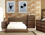 Low Profile Bed with Plank Panel Headboard FA23