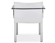 Office Conference Chair in White Leatherette Z142