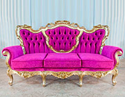 Fuchsia Velvet Provincial Sofa 6331