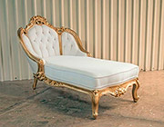 White Leatherette Lounge