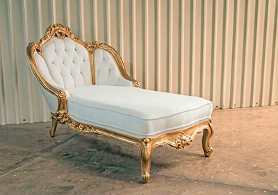 White Leatherette Lounge