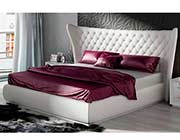 White Leather Bed EF Mercedes