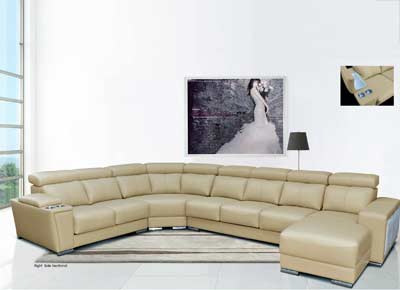 Italian Leather Sectional Sofa EF 312