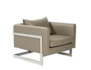 Modern lounge chair taupe Melania