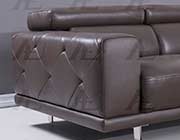 Taupe Italian leather sofa AEK 039
