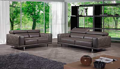 Taupe Italian leather sofa AEK 039