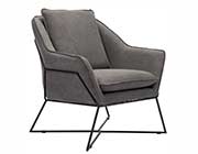 Gray Fabric Lounge Chair Z727